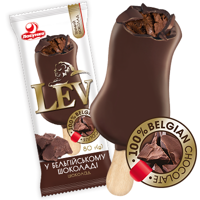 Морозиво з какао “LEV” у бельгійському шоколаді