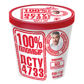 Морожене «100% пломбир ДСТУ 4733» в картонном ведерке
