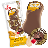 Морозиво “LEV” маракуйя-чіа у бельгійскому молочному шоколаді