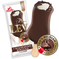 Морозиво пломбір “LEV” у бельгійському шоколаді