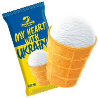 Морозиво у вафельному стакані “MY HEART WITH UKRAINE”