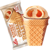 Морозиво пломбір «Стакан ВеликаН» крем-брюле