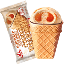 Морозиво пломбір «Стакан ВеликаН» крем-брюле