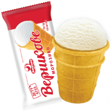 Морозиво «Вершкове» у вафельному стакані