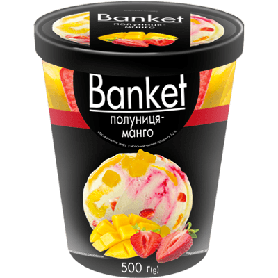 Морозиво «BANKET» полуниця-манго