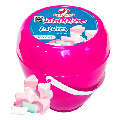 Морозиво «Bubble-Blue» зі смаком жувальної гумки та маршмелоу