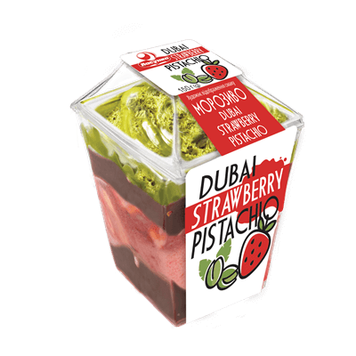 Морозиво-десерт «Dubai strawberry-pіstachio»