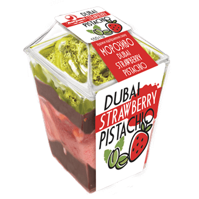Морозиво-десерт «Dubai strawberry-pіstachio»