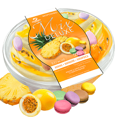 Морозиво «Mix Deluxe» ананас-маракуйя-макарунси