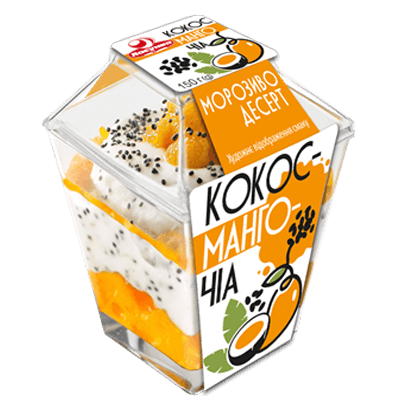 Морозиво-десерт «Кокос-Манго-Чіа»