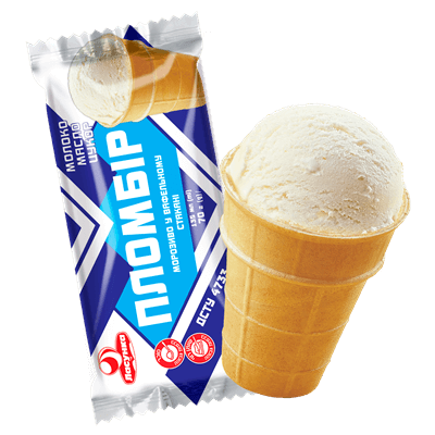 Морозиво «Пломбір» у вафельному стаканчику