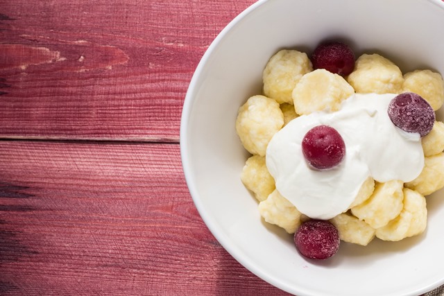 Ленивые вареники с какао